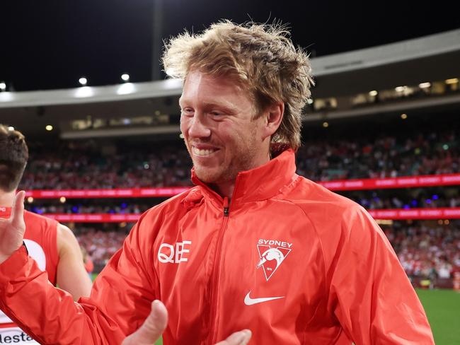 The Swans’ skipper is now in a race against time. Picture: Matt King/AFL Photos/Getty Images