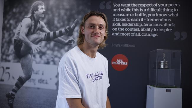 Collingwood captain Darcy Moore features in the video. Picture: Michael Klein