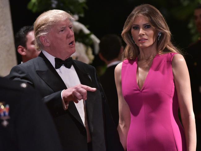 US President Donald Trump and First Lady Melania Trump attend the 60th Annual Red Cross Gala at his Mar-a-Lago estate in Palm Beach. Picture: AFP/Mandel Ngan