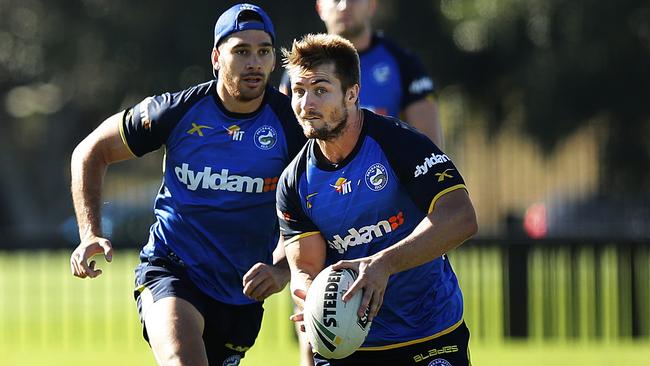 Kieran Foran trains with the Eels. Picture: Brett Costello