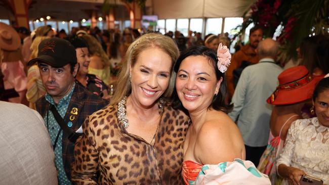 Rebecca Frizelle and Amelia Evans at the Magic Millions Race Day 2025 at Gold Coast Turf Club for Gold Coast at Large. Picture, Portia Large.