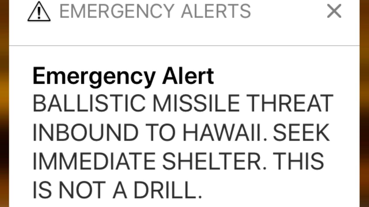 Hawaii accidentally warns citizens of incoming missile