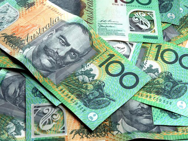 Lots of Australian 100 dollar notes. Click to see more...