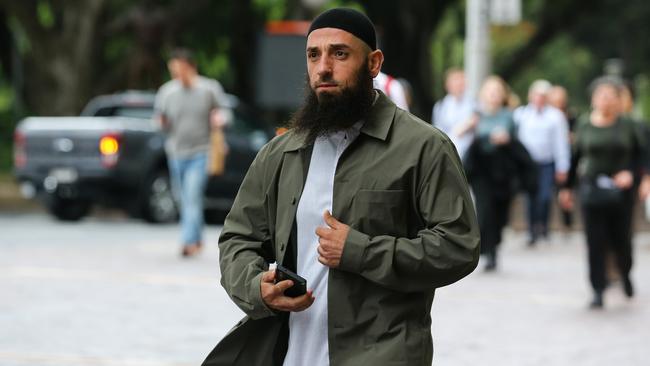 Wissam Haddad arrives at Sydney’s Federal Court, where he is fighting a lawsuit by leaders of Australia’s peak Jewish body, who allege he vilified their community across multiple sermons. Picture: NewsWire