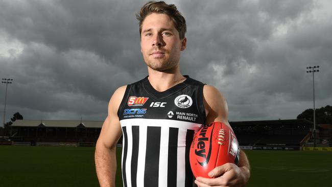 Port Adelaide SANFL captain Steven Summerton at Alberton Oval. Picture: Tricia Watkinson.