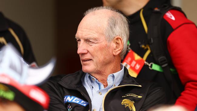 Dolphins coach Wayne Bennett gave a horror press conference. Picture: Getty