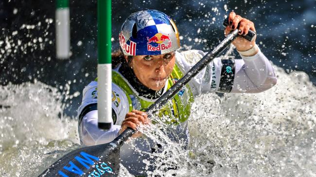 Jessica Fox winning the C1 World Cup event. Picture: Romain Bruneau/PaddleAustralia