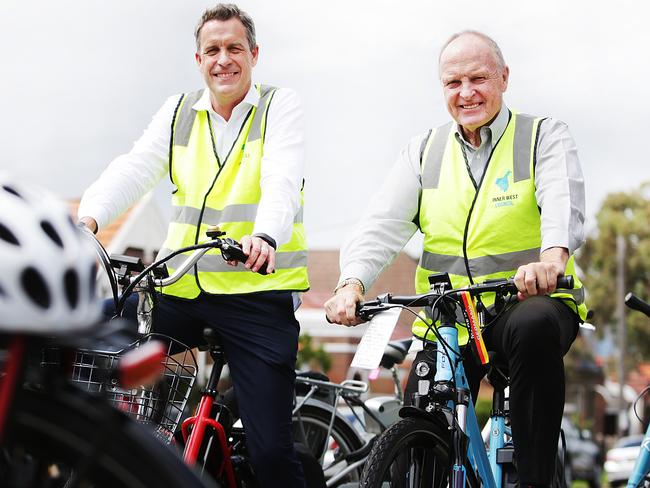 Then-CEO of Inner West Council Rik Hart (right) back in 2017 with administrator Richard Pearson.