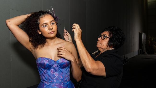 2024 Country to Couture at the Darwin Convention Centre showcases hand-designed First Nations fashion. Picture: Pema Tamang Pakhrin