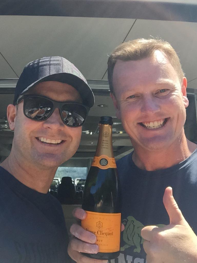 Michael Clarke and Anthony Bell. Picture: Supplied