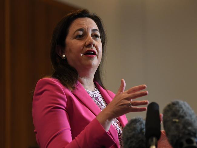 Queensland Premier Annastacia Palaszczuk has been blasted for her upcoming trip to Tokyo to seal the 2032 Olympics deal. Picture: Dan Peled / NCA NewsWire