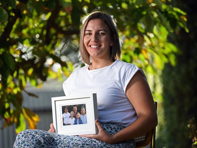 Maddison Mellow lost her father to a heart attack when he was just 37 years old. There were no warning signs; it was very sudden. Picture: Tom Huntley