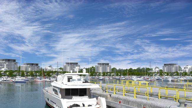 Artist impressions of the North Harbour Marina development at Burpengary East.