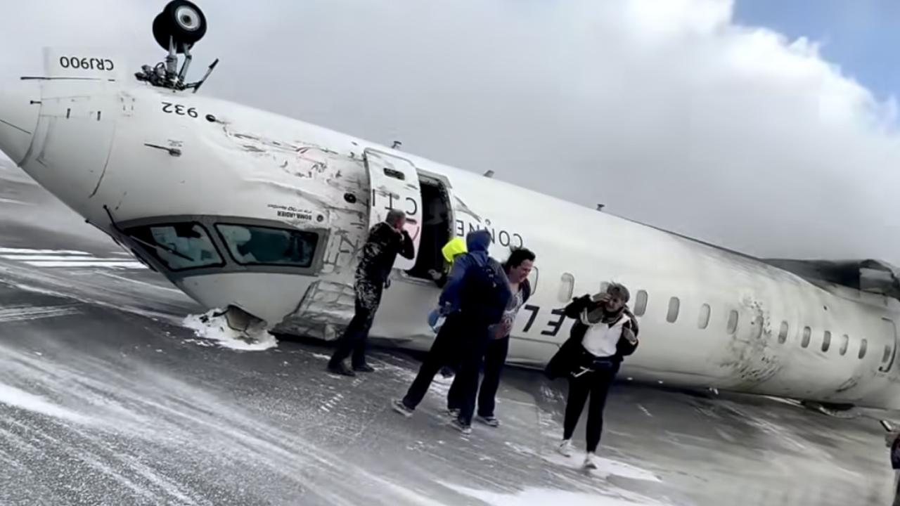 Terrifying moments before plane flipped revealed