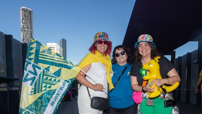 Fans ahead of the World Cup Matilda's v Sweden match at Suncorp Stadium. Photo - Stephen Archer