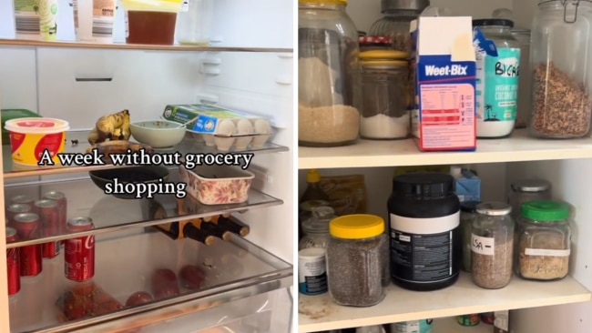 What one family will be eating, as they go without a weekly grocery shop. Source: TikTok