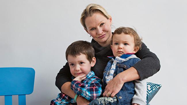 140906 TWAM EMBARGO FOR TWAM 6 SEP 2014 NO REUSE FEE APPLIES Danica Weeks, photographed with her sons Jack (1 yo) and Lincoln (3 1/2 yp), at home at The Vines, Perth WA pic : Philip Gostelow Picture: Captioned As