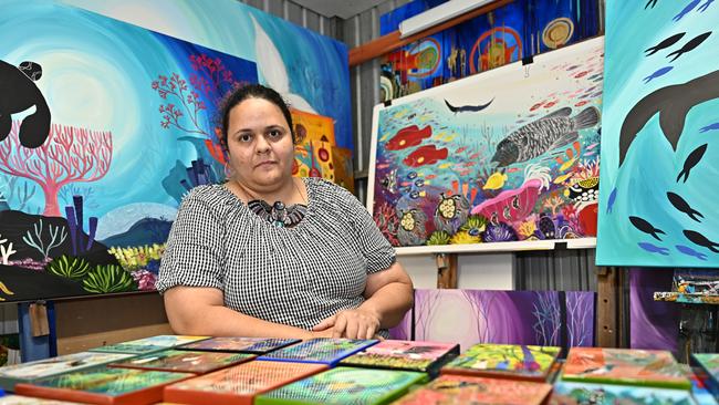 Cairns Aboriginal artist Melanie Hava said her art had been appropriated by others. Picture: Emily Barker