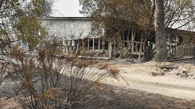 An out-of-control bushfire swept through the school. Picture: Jamie L Curtis/Facebook