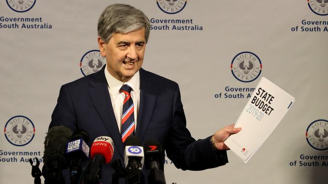 SA Treasurer Rob Lucas has handed down his final State Budget. Picture: AAP Image/Kelly Barnes