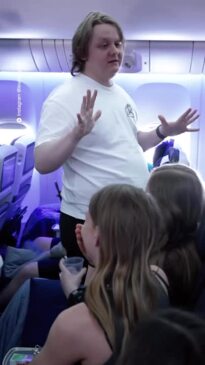 Lewis Capaldi's surprise performance on flight