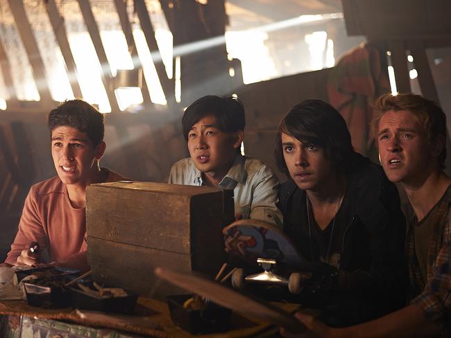 Lost Boys ... The Aussie show <i>Nowhere Boys</i> centres on four friends who get lost in a forest. When they return home to an alternate world, they discover they were never born. Picture: ABC