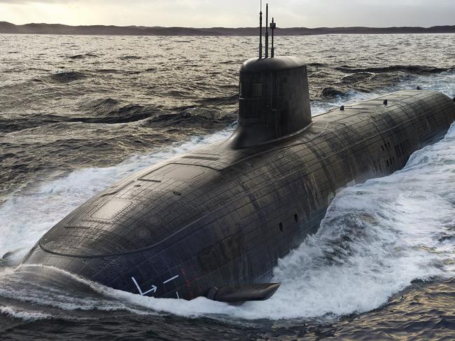 Render of the SSN-AUKUS Nuclear-Powered Submarine. Credit: BAE Systems