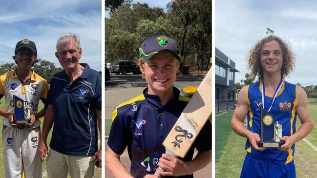 Leading players in the John Craig Shield: Under 15 Shield: Archit Bhatia, Oliver Peake and Harry DeMattia.