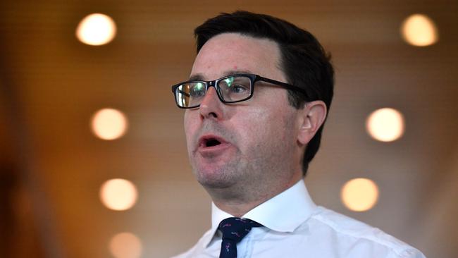 Minister for Agriculture David Littleproud at a press conference at Parliament House in Canberra, Thursday, May 14, 2020. (AAP Image/Mick Tsikas) NO ARCHIVING