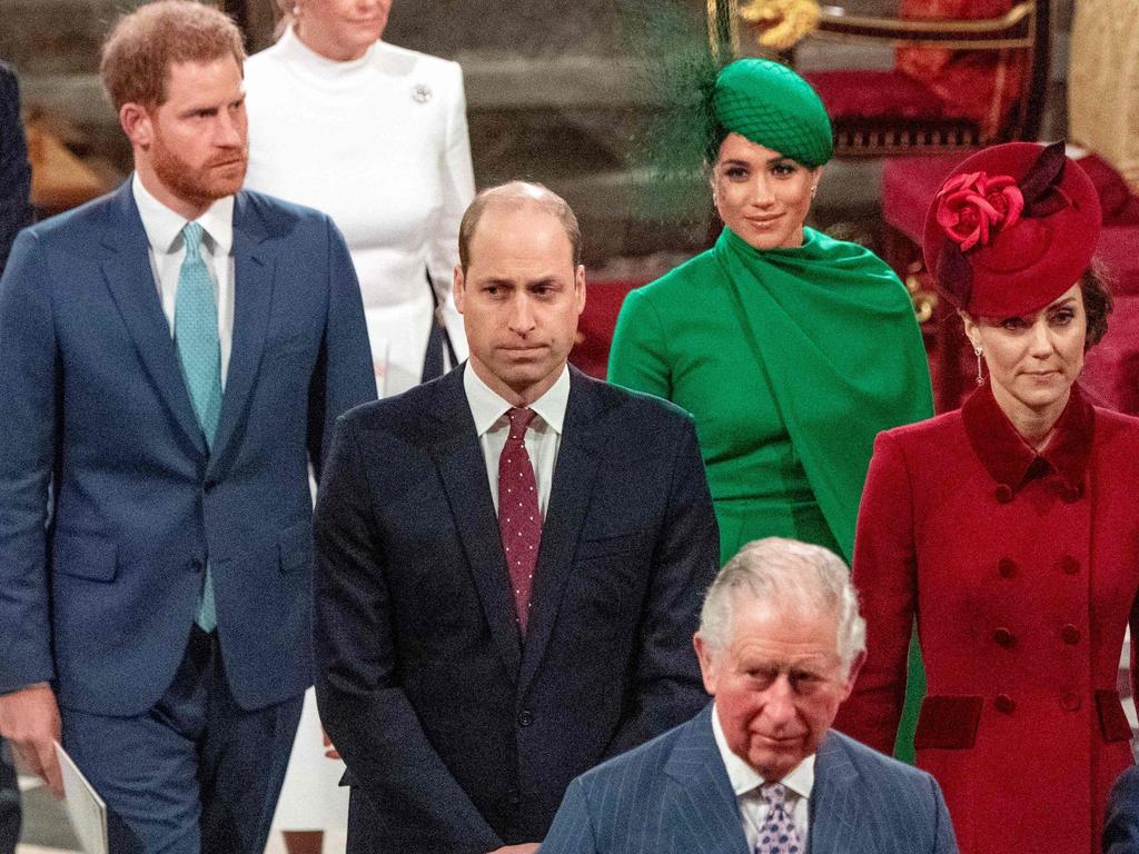 The last time the brothers were photographed together was over a year ago during a tense outing at Westminster Abbey. Picture: Phil Harris/POOL/AFP