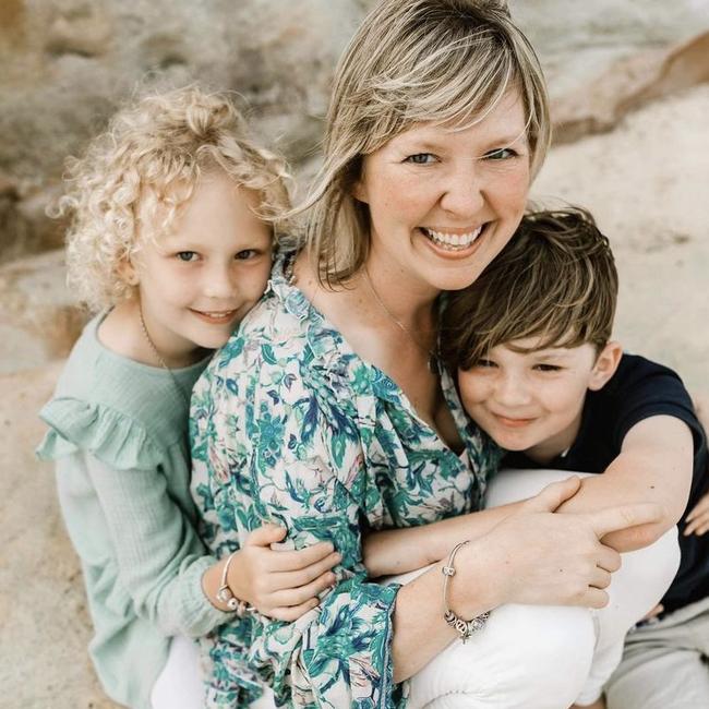 Izzy, Jennie and Max McGhie who would use on-demand services if they were provided to residents in Catherine Hill Bay. Picture: Supplied.