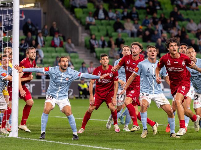 Melbourne City are stronger defensively than Adelaide United. Picture: Santanu Banik/MB Media/Getty Images