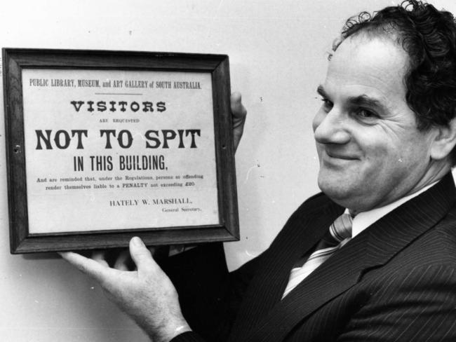 Robert (Bob) Edwards at the South Australian Museum, North Terrace, Adelaide 23 Jun 1980. Edwards, until recently director of the Aboriginal Arts Board of the Australia Council and before that for nine years curator of anthropology at the museum, has written the interim Edwards Report on the future development of the cluttered and partly mouldering museum.