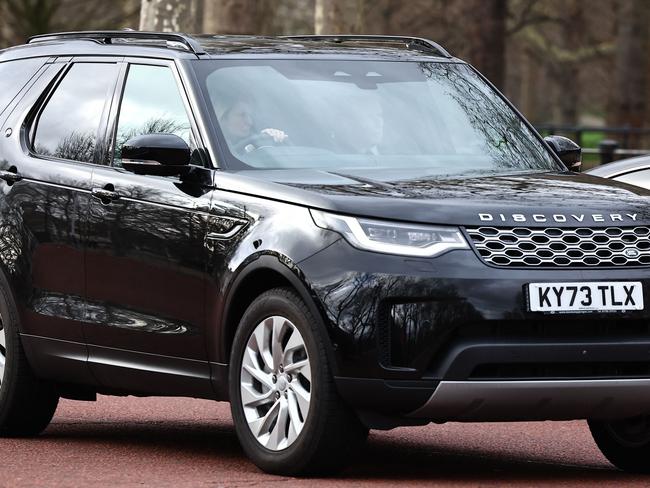 A car carrying Prince Harry is driven to Clarence House in London where he was reunited with King Charles. Picture: AFP