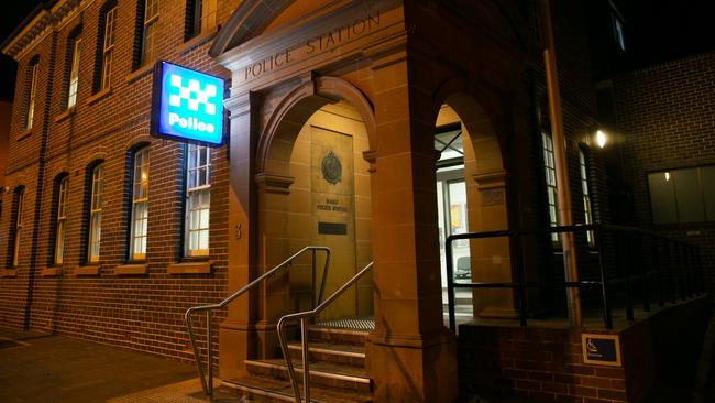 The alleged teen thieves were charged with serious offences at Manly Police Station on Tuesday evening. Picture: John Grainger