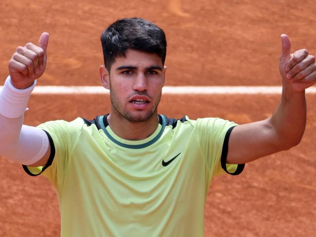 Spain's Carlos Alcaraz is dreading the end of Rafael Nadal’s decorated career. Picture: AFP