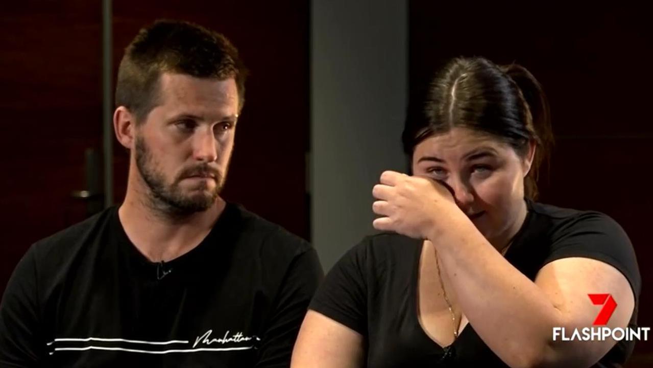 Ellie Smith and Jake Gliddon spoke to Flashpoint about Cleo Smith on Monday night. Picture: Flashpoint/Channel 7