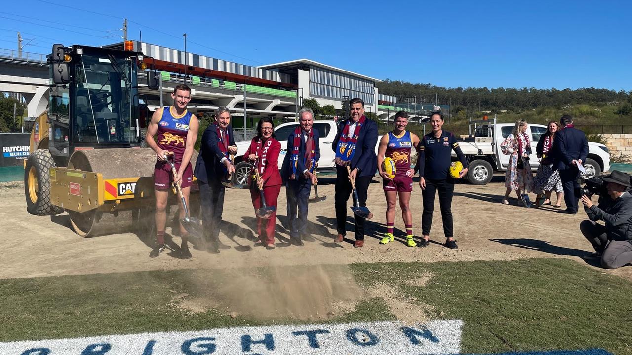 Sod turning of the Brisbane Lions' Brighton Homes Arena in Springfield.