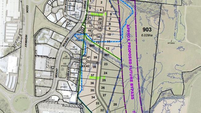 Outdated plans showing the former scope of stage one and two of the Eljasie industrial complex in Smithfield. Picture: Supplied