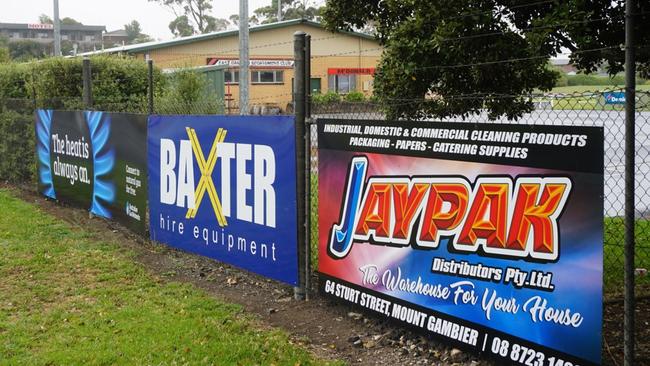 Sponsorship signage at McDonald Park in Mount Gambier. Picture: Jessica Ball