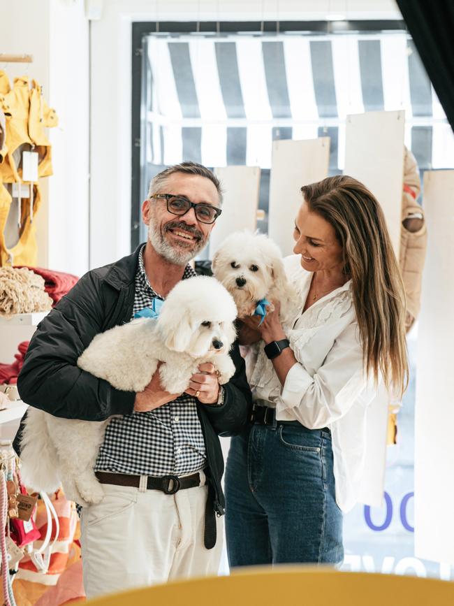 Woollahra mayor Susan Wynne (right) with Simon Cary of Fido &amp; Fido. Picture: Elise Hassey