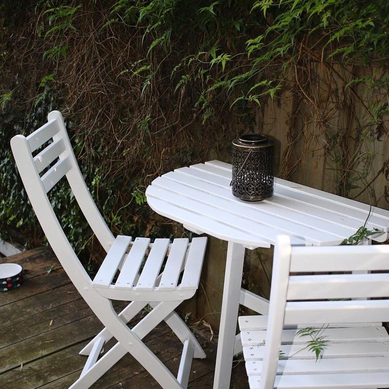 Ms Holsman uses the outdoor space to work from home. Picture: Instagram.