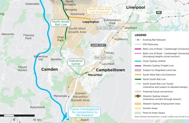 The M9 Outer Sydney Orbital draft corridor.