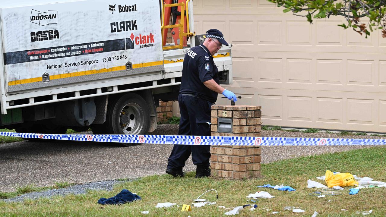 The scene of the fatal home invasion in North Lakes. Picture: Lyndon Mechielsen