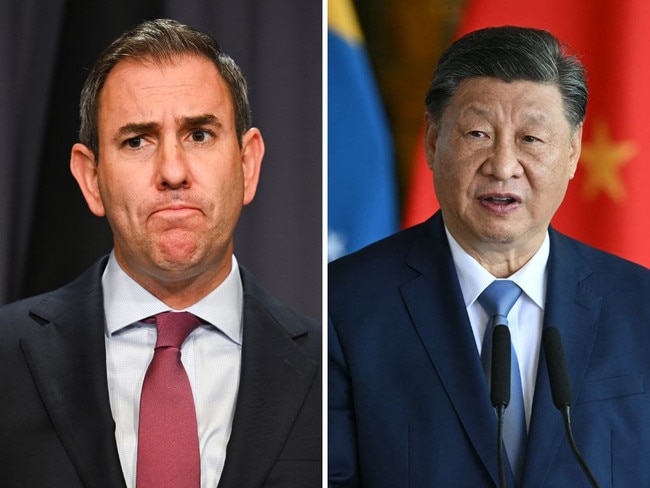 Federal Treasurer Jim Chalmers (Picture: Martin Ollman/NewsWire) and Chinese President Xi Jinping (Picture: AFP)