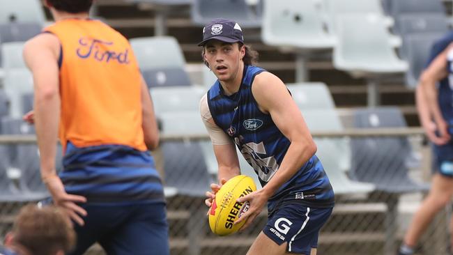 Jordan Clark is on the fringe of Geelong’s best 22. Picture: Peter Ristevski