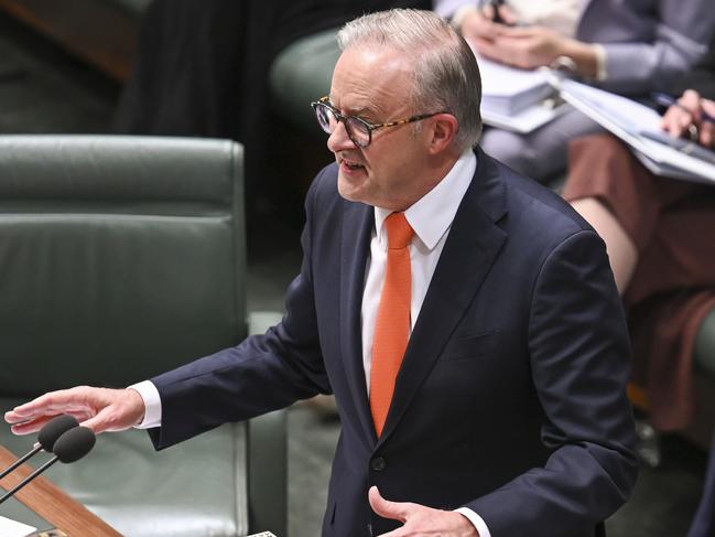CANBERRA, Australia, NewsWire Photos. May 15, 2024: Prime Minister Anthony Albanese during Question Time at Parliament House in Canberra. Picture: NCA NewsWire / Martin Ollman