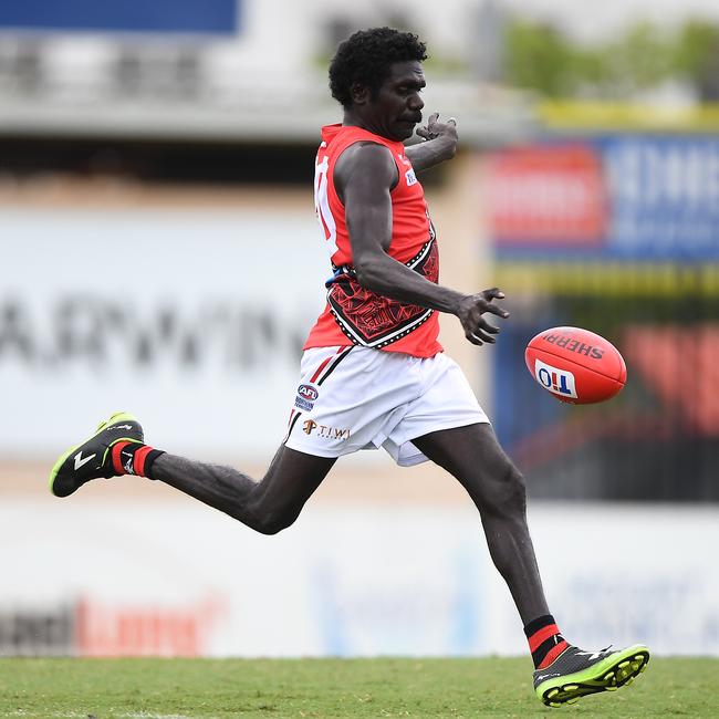 St Mary's won against the Tiwi Bombers in Round 3 of the NTFL Men's Premier League. Picture: Felicity Elliott/AFLNT Media