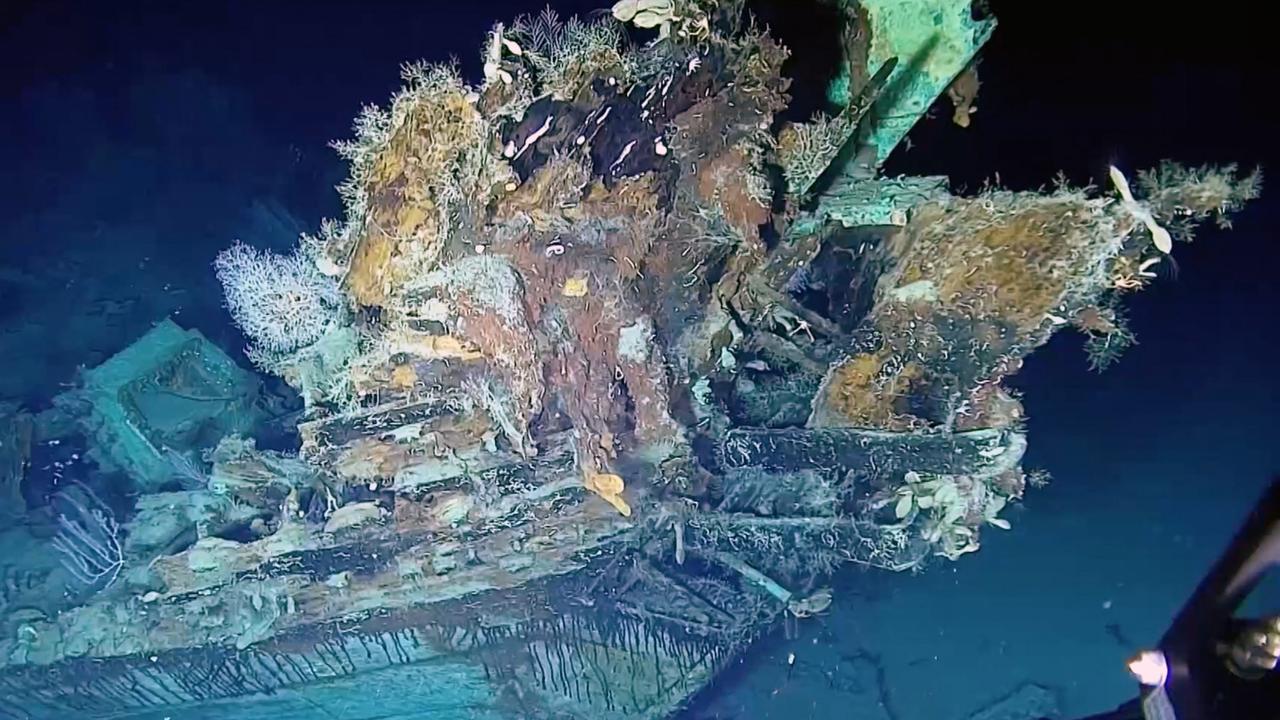 This screen grab from a video released by the Colombian Presidency on June 6, 2022, shows the shipwreck off the coast of Cartagena, in the Caribbean Sea, Colombia. One of the largest of the Spanish navy fleet, it was sunk by the British navy three centuries ago with its exceptional treasure. Picture: Colombian Presidency/AFP