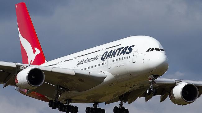 Qantas Airbus A380. Photo for story on Brisbane Airport plane spotters. CREDIT: Lance Broad.